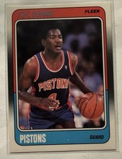 Joe Dumars 1988-89 Fleer Basketball Card #40 Detroit Pistons Hall of Fame