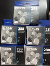 LOT of 5 EPSON 288 INK BLACK T288 EXPRESSION XP-330 340 XP-430 440 2983/5OB