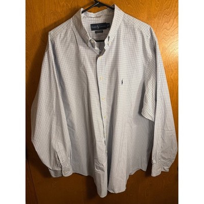 Ralph Lauren Classic Fit 18 34/35 Plaid Button Down Dress shirt Men Neck 18