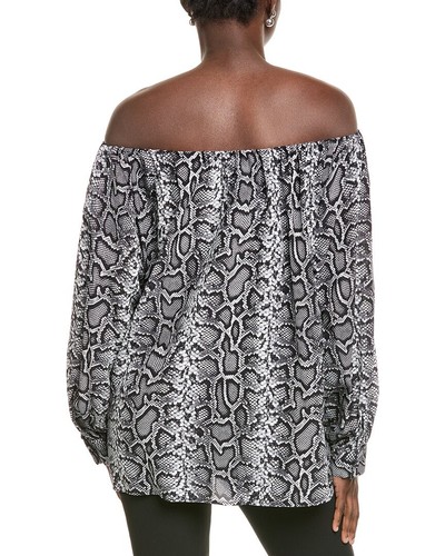 Michael Kors Collection Silk Top Women's Gray 8 - 第 2/3 張圖片