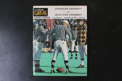 College Game Livingston vs Delta State Football Program Nov 1977