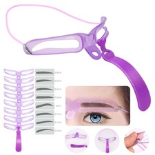 Augenbrauen Schablone 8 verschiedene Vorlagen Kosmetik Make-Up Eye Brow - Lila