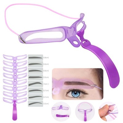 Augenbrauen Schablone 8 verschiedene Vorlagen Kosmetik Make-Up Eye Brow - Lila