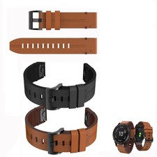 20/22/26mm Leather Watchband Strap Quick Wristband For Garmin Fenix 7X 7 6X 6 C