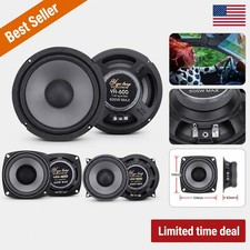 Universal Car Coaxial Speaker 400W 500W 600W HiFi Audio Black Metal