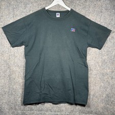 Vintage 90s Russell Athletics Patch T Shirt Mens Size L 22x30 Made In USA