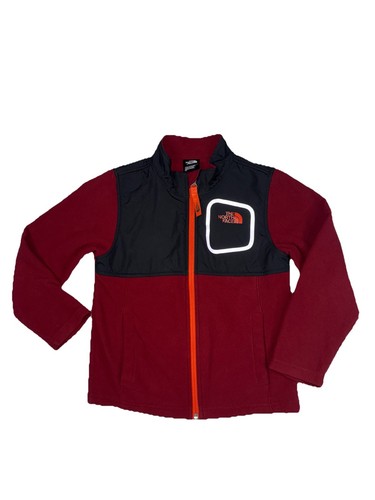North Face Boys’ Red Fleece And Gray Jacket Size 5