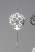 DekohäNger Baum L. 31Cm Silber Aus Metall Mit Bunten Herzen Formano F26