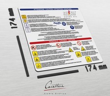 ADESIVO FLUIDI vano motore GRUPPO FIAT - 17,4x17,4 cm