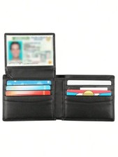 Genuine Leather Minimalist Bifold Wallets For Men RFID Blocking Slim Mens Wallet