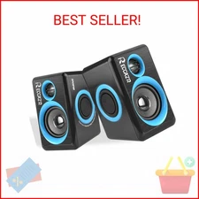 RECCAZR SP2040 Surround Computer Speakers with Deep Bass USB Wired Powered Multi