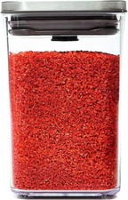 Image of Oxo Steel POP Container Small Square Short 1L BPA Free Dishwasher Safe New