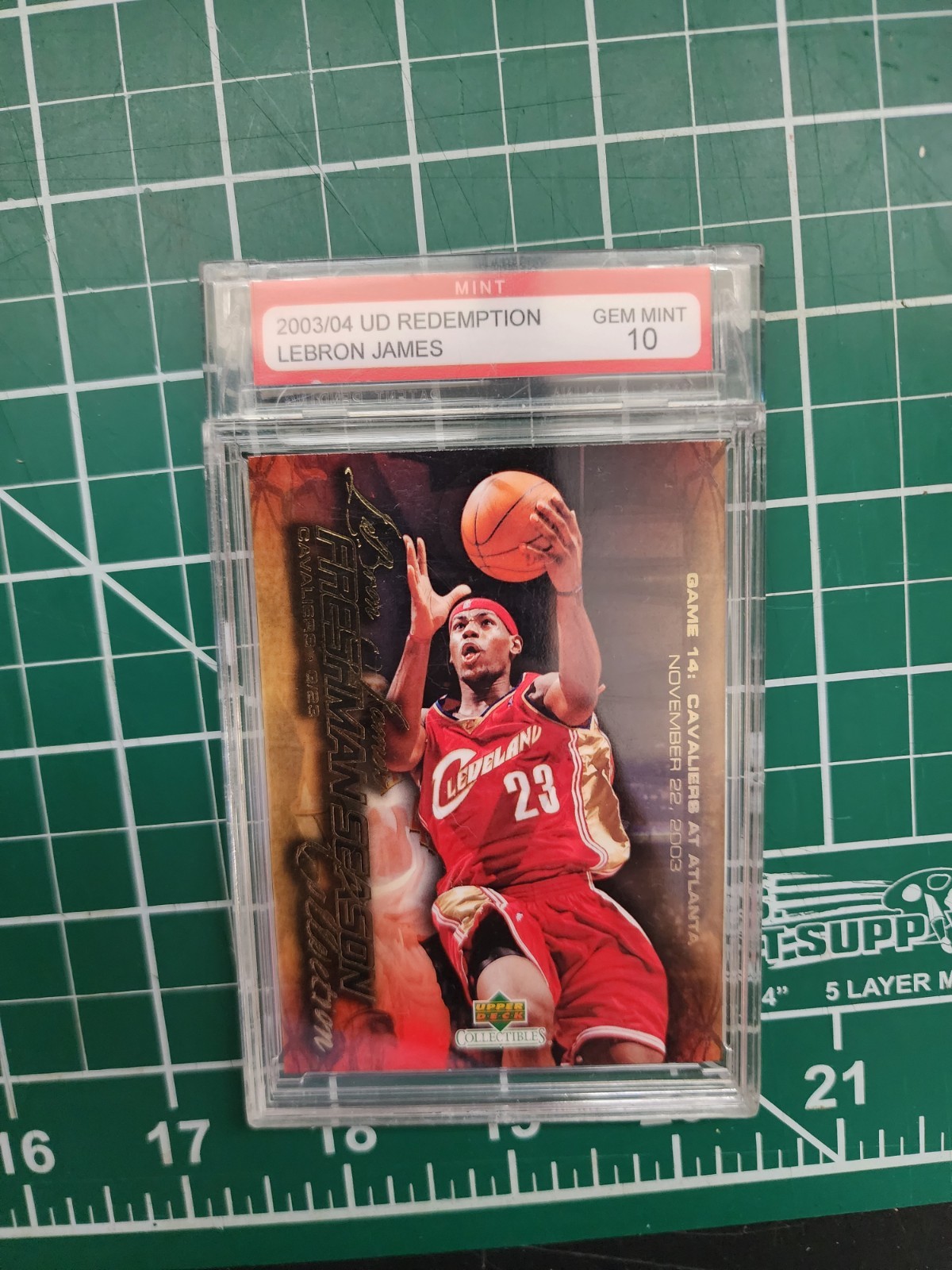 LeBron James #14 Basketball Cards 2003 UD Collectibles Freshman Season trading card — raw and PSA graded price guide