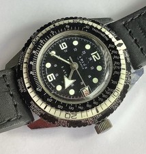 Montre vintage Arios Diver World Timer Cal1215