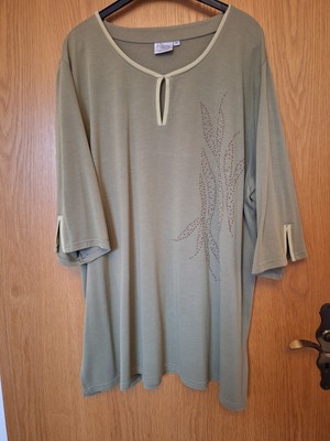 Damen T-Shirt Bluse Tunika von Joy Flimming, Oliv Gr.2XL, Gebraucht