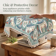 Appliance Dust Cover for Coffee Machine & Air Fryer - Cotton Linen Fabric