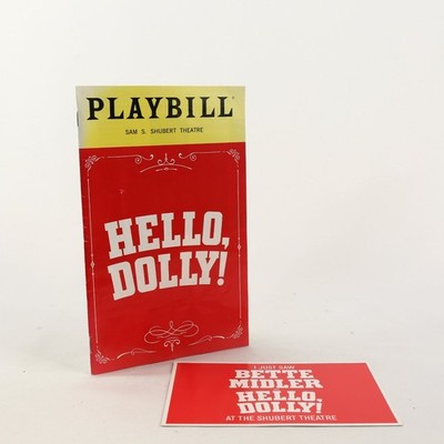 Hello Dolly Playbill and postcard Bette Midler August 2017 Shubert Theatre