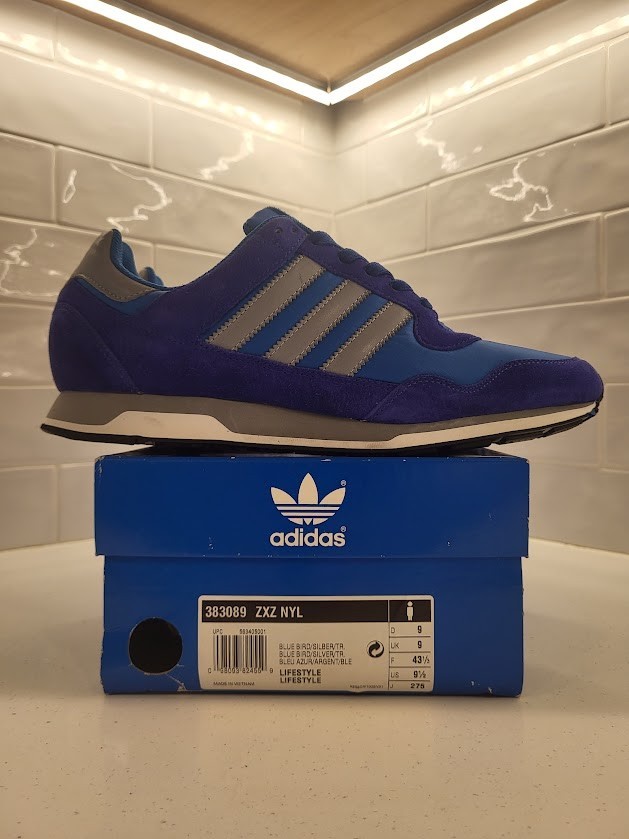 ADIDAS ZXZ NYLON Bluebird Silver 2002 Size 9.5 NWB Ultraboost