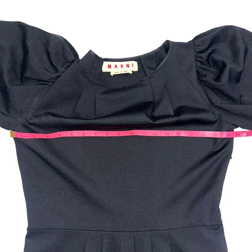 Marni Made in Italy Black Tulip Sleeve Sheath Dress Size Eur 42 - Picture 10 of 16