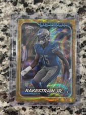 Ennis Rakestraw Jr. 2024 Topps Chrome NFL Gold Wave /50 Refractor #264 Lions