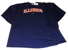 UNIVERSITY OF ILLINOIS MENS NIKE SIZE XXL LICENSED LONG SLEEVED T-SHIRT NWT
