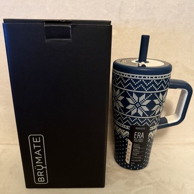 Brumate 20oz ERA Straw Tumbler Travel Water Mug Alpine Knit