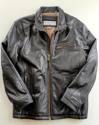 MARC NEW YORK ANDREW MARC SOFT BLACK LEATHER JACKET MEN'S SIZE L EXC