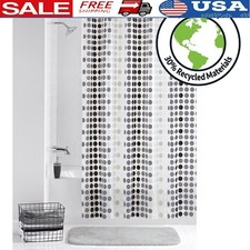 Eco-friendly Waterproof Shower Curtain Set 13-Piece W/ Hook PEVA Dots Design New