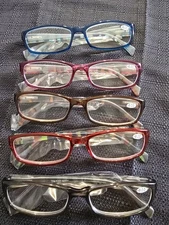 Kerecsen Ladies Reading Glasses 5 PairsSpring Hinge with Pattern Print (6x)