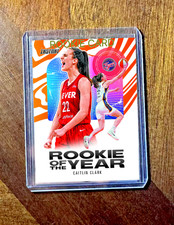2024 Caitlin Clark RC w/ gold ROOKIE CARD Case Rookie of the Year Serial # (RC)
