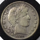 1906-S Liberty Barber Silver Half Dollar 50c San Francisco Very Fine VF+ Detail
