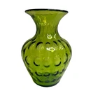 Vintage Mid-Century Modern Blenko 6914 Vase Green Glass