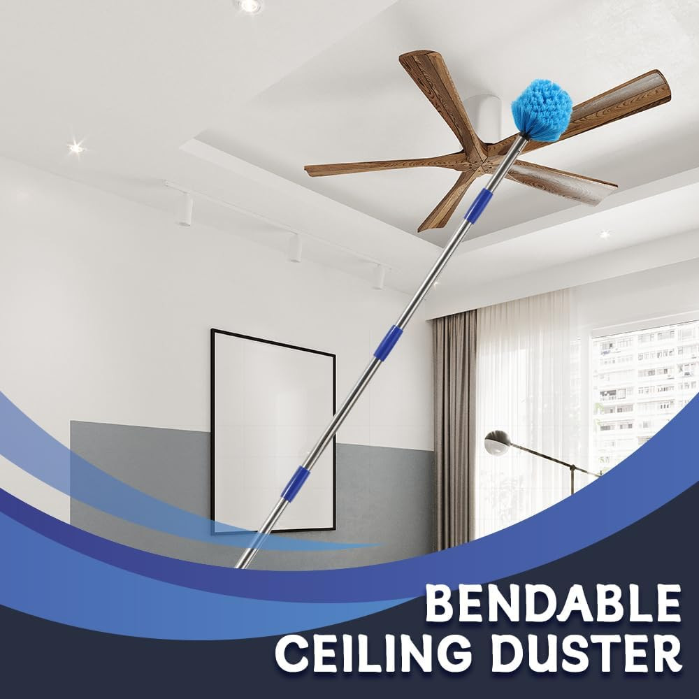 Duster with 6 FT Extension Pole - Medium Bristle Brush for C