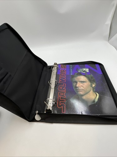 Raccoglitore 3 anelli vintage 1996 Star Wars Yoda Black Mead Trapper Keeper Lucas Films - Foto 9 di 22