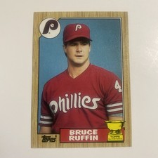 1987 Topps Baseball Bruce Ruffin #499 Gold Cup Rookie Philadelphia Phillies EX+