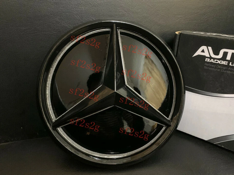 Rejilla Iluminada LED 18.5CM Estrella Emblema Insignia Luz Blanca para A/B/C/E/CLA/GLA Foto 4 de 4