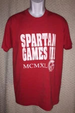 Vintage Spartan Games III T-Shirt Size Adult M/L by Screen Stars Best, spots