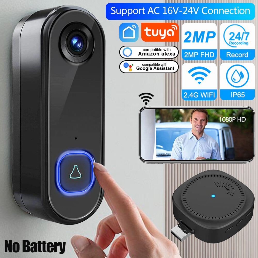 Wifi Ring Doorbell 1080P HD Security Camera Wireless Door Bell Camera with Chime-image