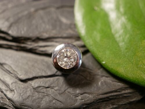 Hübscher 585 14 K Gold Anhänger Gleiter Weißgold Diamant 0,5 Carat Schlicht