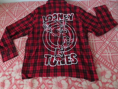 Cakeworthy Looney Tunes Vintage Flannel Bugs Bunny That s All Folks L NWT