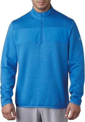Herren Adidas Golf Performance Viertel Reißverschluss Fleece Rückseite Oberteil, blau, L oder XL, NEU