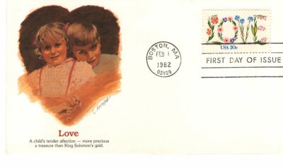 USPS First Day Issue #1951 – 1982 20c Love Series: Love Flowers