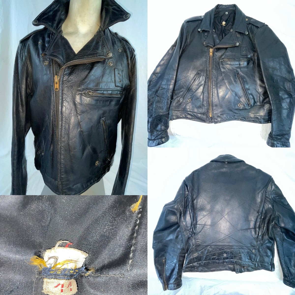 【限定製作】 MOTORCYCLE LEATHER HORSEHIDE J-71 BUCO 44 MENS 60S 50S VTG BIKER eBay | JACKET POLICE アクセサリー