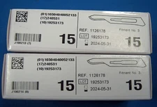 HENRY SCHEIN STERILE SCALPEL BLADES #15 X200 NEW OLD STOCK FREE SHIPPING