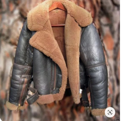 B3 RAF Aviator Bomber Jacket for Men - Brown Shearling Leather Fur Irvin Style