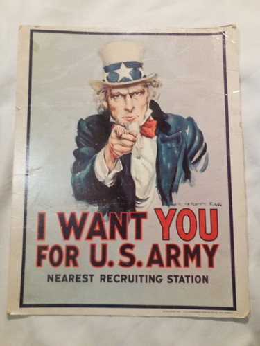 RPI 223 März 1974 Flagg Rekrutierung Poster Werbung "I Want You" für US Army - Bild 9 von 13