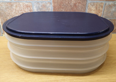 Vintage Tupperware Kühlschrank Stapelbehälter.  2576. Royal Navy Blau. Schrank