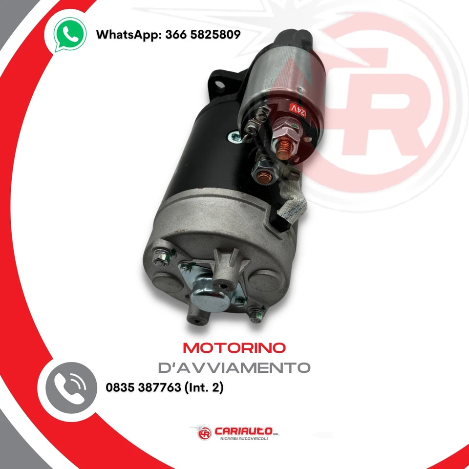 Motorino Avviamento Fiat Trattore 615 24V FIAT 312/315/411/415/451/25C 3,2kW 9D - Imagen 3 de 4