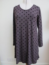 Elemente Clemente Dress Brown With Textured Black Dots Size 2 Fits L