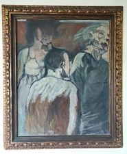 Vintage Expressionist Oil Painting by Guidacci